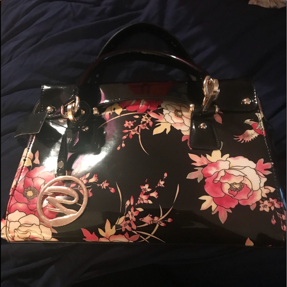 Galian of ny vinyl floral bag